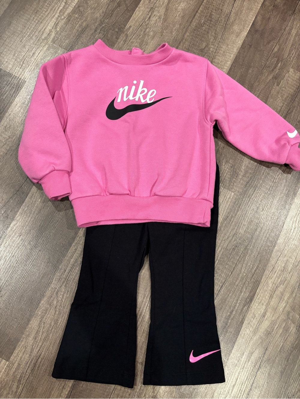 Nike Kids Pink Sweatshirt with Black Leggings